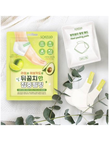 Mascarilla Exfoliante para Talones Soflisse con Aguacate y Lima