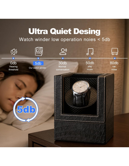 Enrollador de Relojes Automáticos K-KLPEKYC Doble Negro