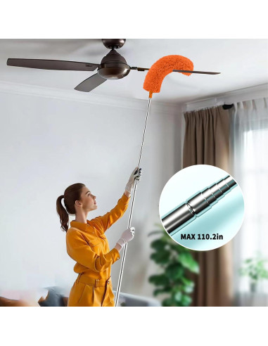 Kit de Limpieza Hohoky: Plumero Telescópico 279.4 cm 7 Piezas