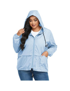 Chaqueta de Lluvia Impermeable Zando 4X Grande Azul Claro 2