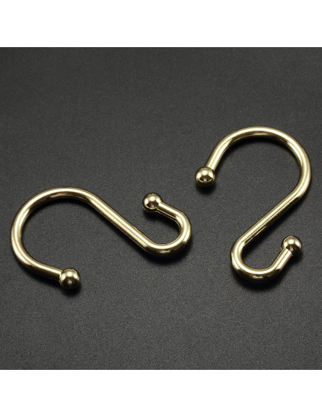 Anillas para Cortinas de Ducha Doradas CHICTIE - Juego de 12 Ganchos de Metal