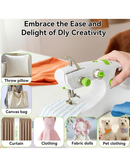 Máquina de Coser Portátil Eléctrica Mini FRJ-01 Doble Velocidad