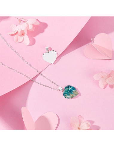 Colgante Corazón 925 Plata Esterlina PH PandaHall 2 Pcs