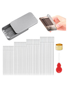 Juego de Agujas de Coser Yzzyemn 40 Piezas Ojo Grande