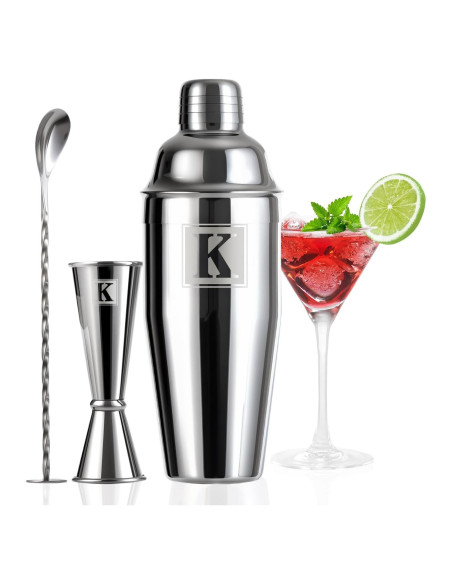 Coctelera de 24oz THECOSKY con Jigger 1/2oz - Acero Inoxidable