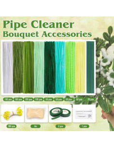 Juego de Limpiapipas 925 Piezas AHAMETON Multicolor 30cm 2