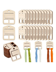 Organizador de Hilo de Madera AHANDMAKER 50pcs 4.95x3.95 cm