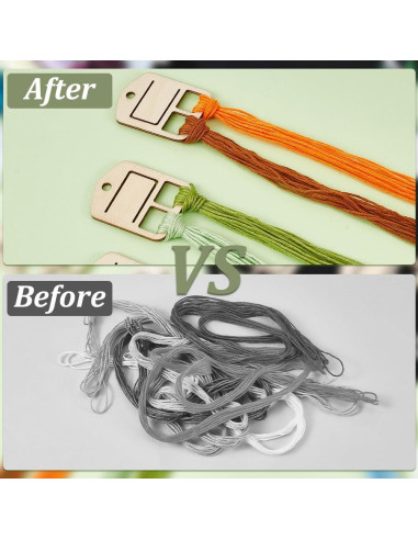 Organizador de Hilo de Madera AHANDMAKER 50pcs 4.95x3.95 cm