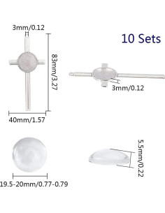 Juegos de Pendientes DIY arricraft 10pcs Cruz Plata Antigua 2
