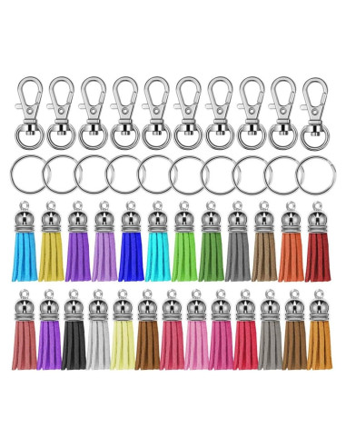 Kit 150 Pcs Ganchos Giratorios y Anillos Selizo para Manualidades