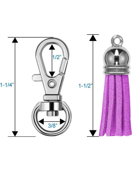 Kit 150 Pcs Ganchos Giratorios y Anillos Selizo para Manualidades