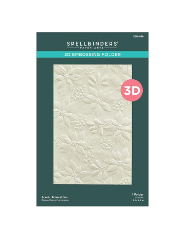 Carpeta de Embossing 3D Spellbinders Poinsettias 14x21.6 cm