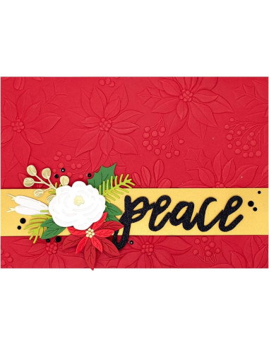 Carpeta de Embossing 3D Spellbinders Poinsettias 14x21.6 cm