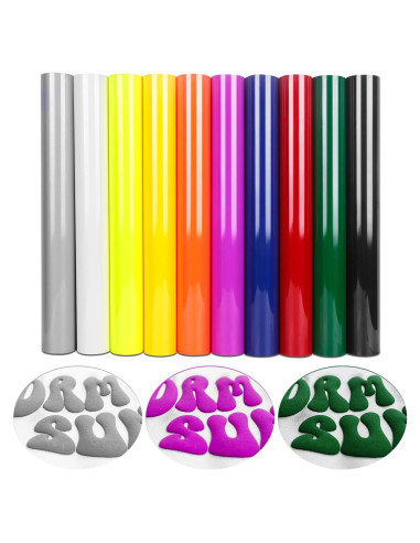 Vinilo de Transferencia de Calor Puff HTV TORC 10 Hojas 30.48x25.4cm