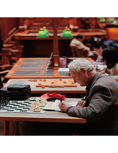 Juego de Ajedrez y Damas Portátil Ragyzity 2 en 1 34cm