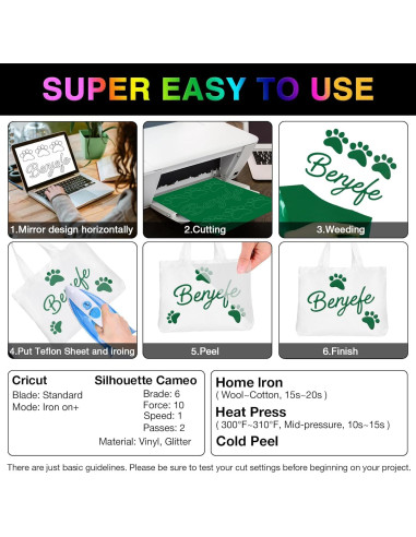 Vinilo de Transferencia de Calor Puff HTV TORC 10 Hojas 30.48x25.4cm