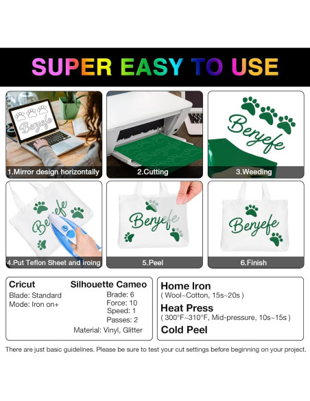 Vinilo de Transferencia de Calor Puff HTV TORC 10 Hojas 30.48x25.4cm