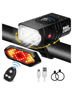 Juego de Luces para Bicicleta YumSur, 1000 Lúmenes, Recargable USB