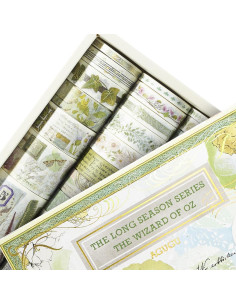 27 Rollos de Cinta Washi Vintage Youteer Verde 0.51-6 cm 2