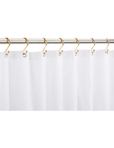 Anillas para Cortinas de Ducha Doradas CHICTIE - Juego de 12 Ganchos de Metal