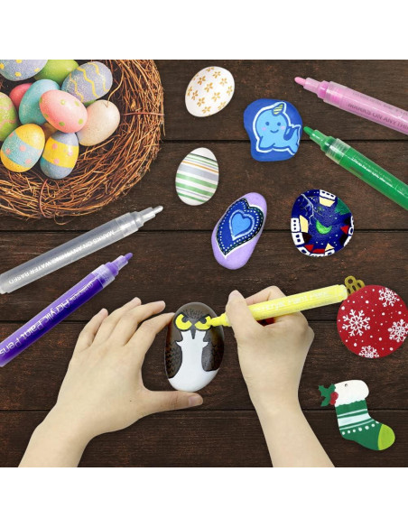 Marcadores de Pintura Acrílica CH HAICHENG 12 Colores 2mm