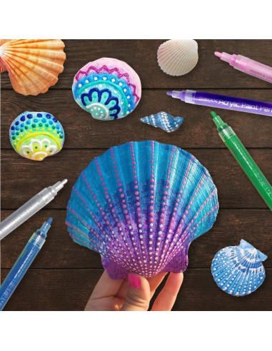 Marcadores de Pintura Acrílica CH HAICHENG 12 Colores 2mm