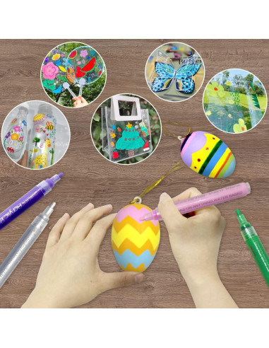 Marcadores de Pintura Acrílica CH HAICHENG 12 Colores 2mm