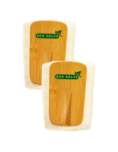 Cabezal de Lufa Natural de Bambú - Paquete de 2, Exfoliante Ecológico