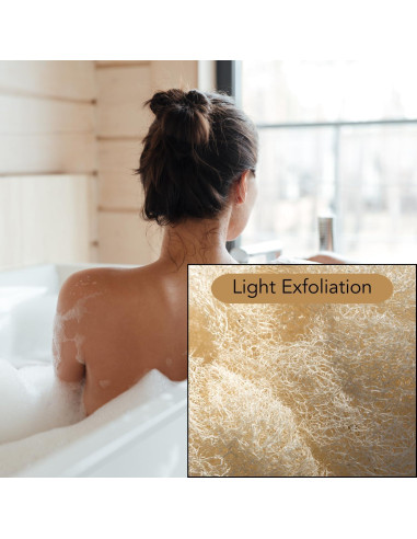 Cabezal de Lufa Natural de Bambú - Paquete de 2, Exfoliante Ecológico