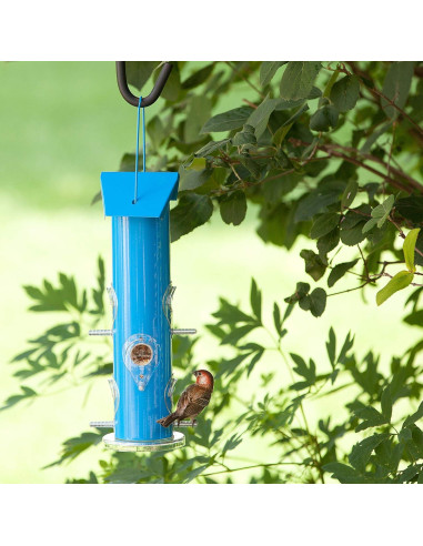 Comedero para Aves Silvestres Perky-Pet Azul 0.45 kg Metal