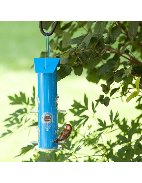Comedero para Aves Silvestres Perky-Pet Azul 0.45 kg Metal