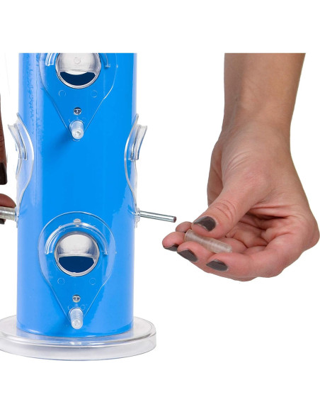 Comedero para Aves Silvestres Perky-Pet Azul 0.45 kg Metal