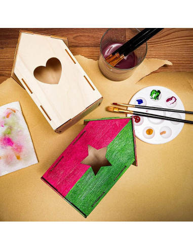 Mini Casitas de Pájaro de Madera Bright Creations - 4 Diseños