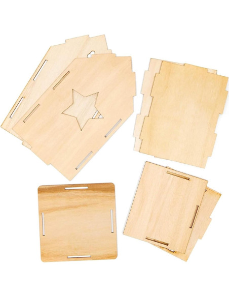 Mini Casitas de Pájaro de Madera Bright Creations - 4 Diseños