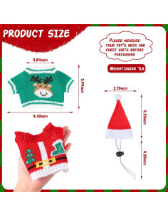 Ropa para Cobayas Mixweer 4 Piezas: 2 Ropa y 2 Sombreros 2