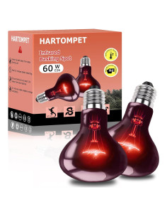 Lámpara de Calor Infrarroja HARTOMPET 60W E26 - Paquete de 2