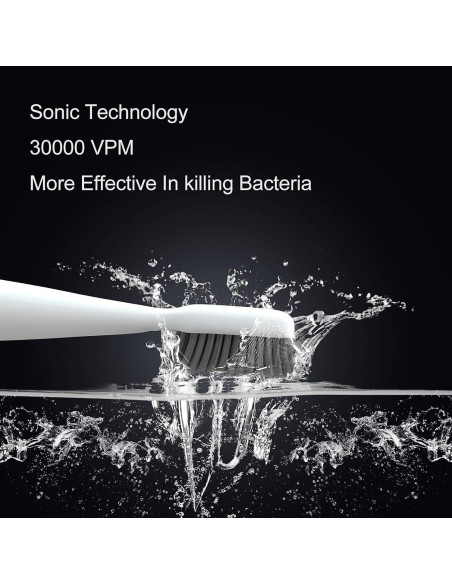 Cepillo de Dientes Eléctrico Loafar Sonic 30,000 VPM Blanco