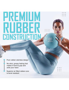 Bola Medicinal ZIVA 3.6 kg Turquesa - Goma Texturizada 2