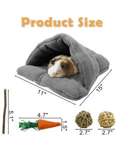 Casa de dormir para conejos y pequeños animales Kathson - Gris oscuro 2