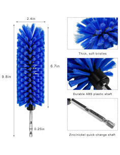 Cepillo de Taladro MUQIDA para Ruedas de Coche, 25x6 cm 2