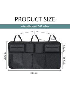 Organizador de Maletero de Coche Ferianl 90x46 cm Plegable 2
