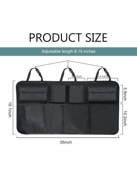 Organizador de Maletero de Coche Ferianl 90x46 cm Plegable