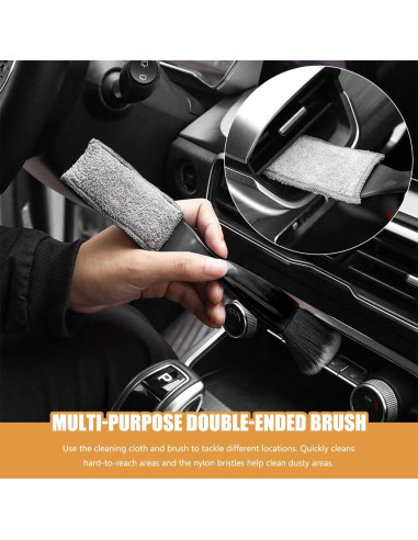 Juego de 3 Cepillos de Detalle MTRPS para Interiores de Autos