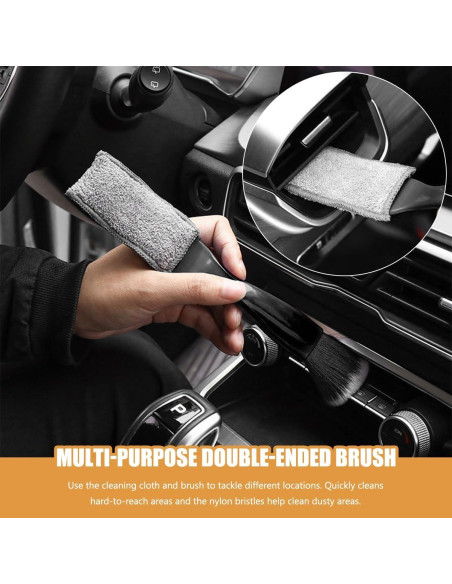 Juego de 3 Cepillos de Detalle MTRPS para Interiores de Autos