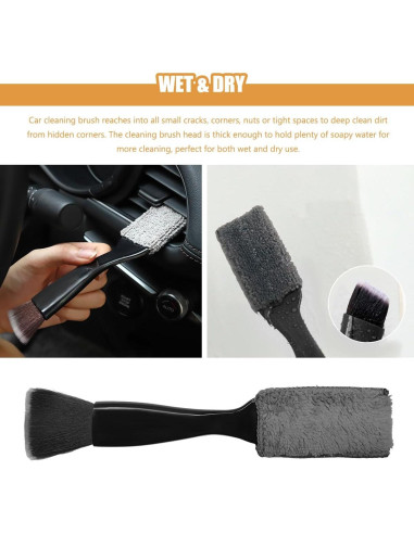 Juego de 3 Cepillos de Detalle MTRPS para Interiores de Autos