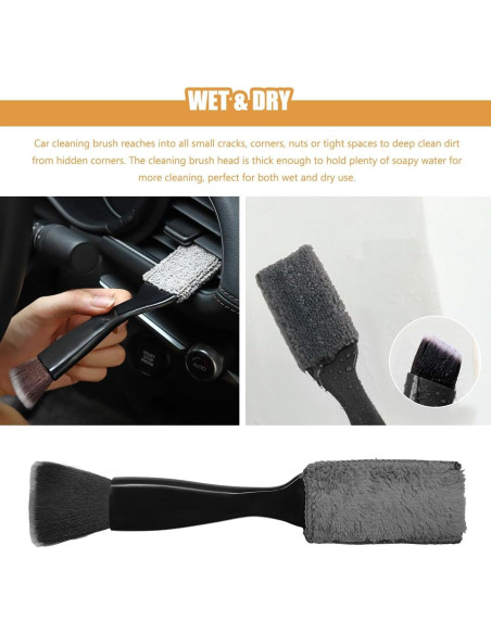 Juego de 3 Cepillos de Detalle MTRPS para Interiores de Autos