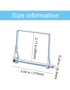 Pasador de Acoplador de Remolque ValueBargain 1/4" (6mm) x 77mm 2