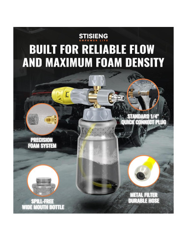 Cannon de Espuma STISIENG 1L para Lavadora de Presión