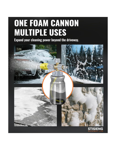 Cannon de Espuma STISIENG 1L para Lavadora de Presión