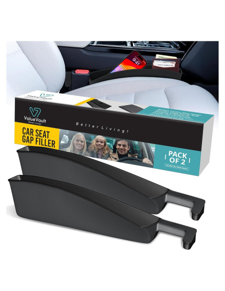 Relleno Espacio Asientos Coche ValueVault SGF-2P Negro 2 Pcs